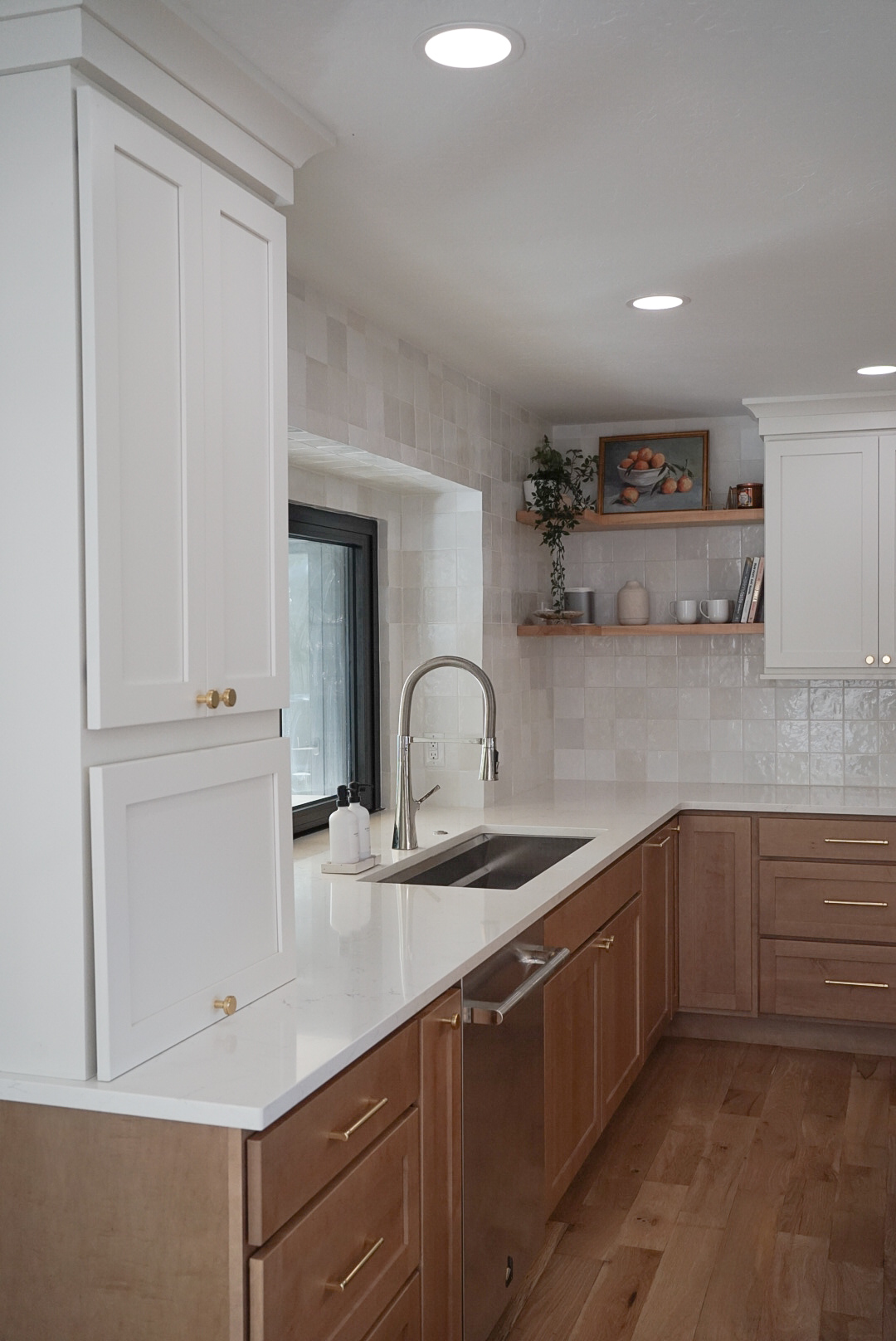 Two-toned kitchen renovation detail in the Denver Tech Center area by Halcyon Haus